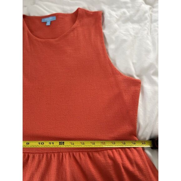 Draper James Women's Orange Sleeveless Knit Midi Spring Summer Dress Size XL - Picture 7 of 11